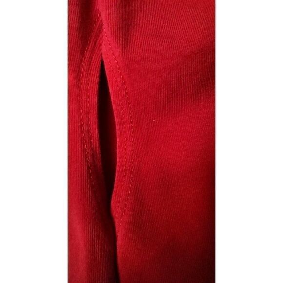 Denim & Co. (D. & Co.) Red Cotton Blend Peek a Boo Sleeve Top Size 1X - Picture 9 of 9